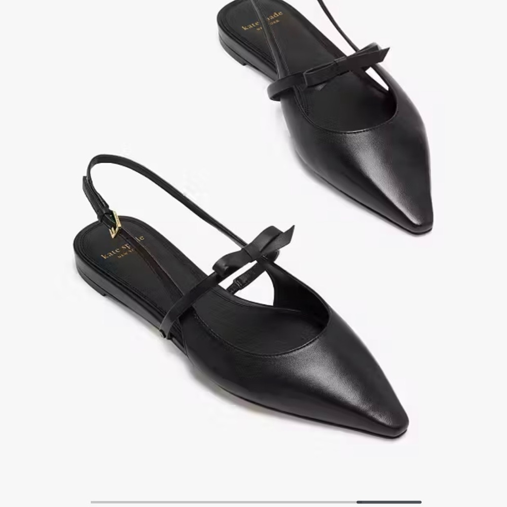 Brand New Kate Spade Carolina Black Flats with Iconic Bow Detail 🖤🖤 - Picture 5 of 10